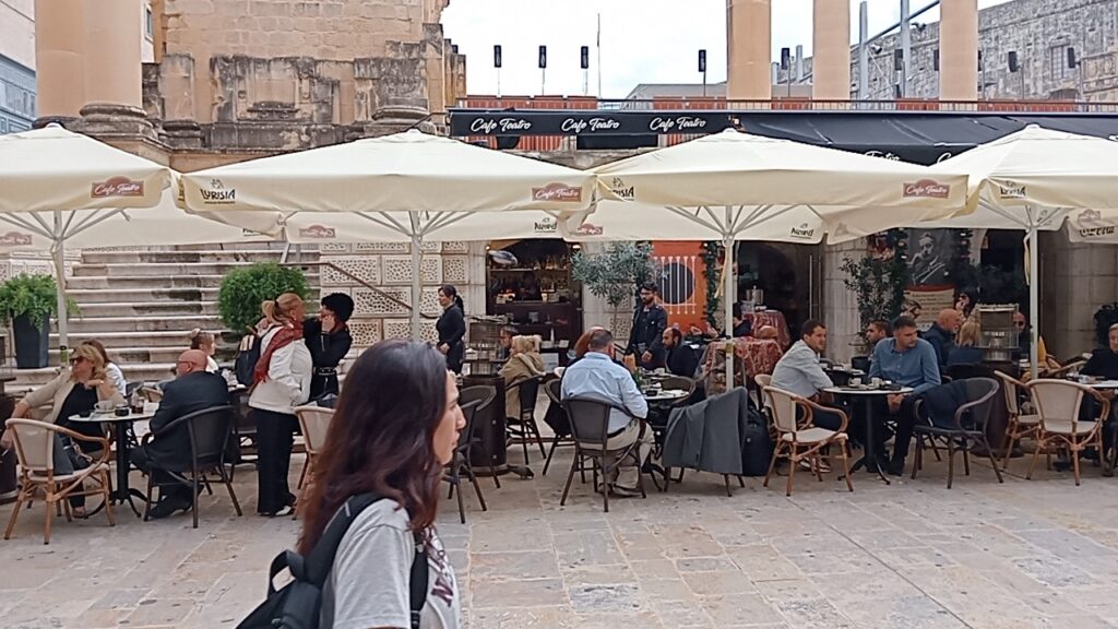 The open-air Royal Opera House - Valletta