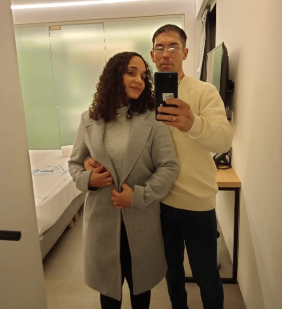 Couple in a budget hotel in St Julians - Malta
